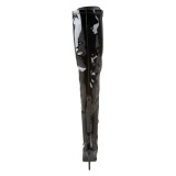 Lackleder 13 cm SEDUCE-3024 Schwarze overknee stiefel für männer