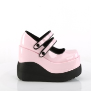 Lackleder 13 cm VOID-37 Demonia alternative plateauschuhe rosa