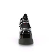 Lackleder 13 cm VOID-37 Demonia alternative plateauschuhe schwarz