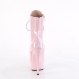 Lackleder 15 cm DELIGHT-1021 exotic platform peeptoe boots rosa