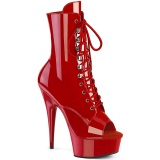 Lackleder 15 cm DELIGHT-1021 exotic platform peeptoe boots rot