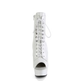 Lackleder 15 cm DELIGHT-1021 exotic platform peeptoe boots weiss