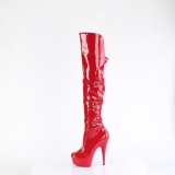 Lackleder 15 cm DELIGHT-3018 overknee lackstiefel mit schnallen rote