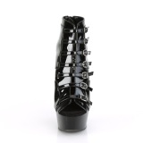 Lackleder 15 cm DELIGHT-600-11 open toe ankle booties