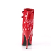 Lackleder 15 cm DOMINA-1023 Rote high heels stiefeletten