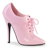 Lackleder 15 cm DOMINA-460 oxford pumps - oxford schnürpumps rosa