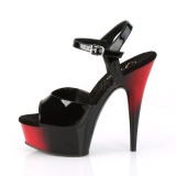 Lackleder 15 cm Pleaser DELIGHT-609BR Sandaletten mit high heels