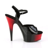 Lackleder 15 cm Pleaser DELIGHT-609BR Sandaletten mit high heels