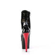 Lackleder 18 cm ADORE-1020 pleaser stiefeletten mit roten heels