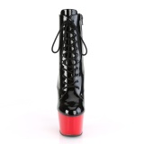 Lackleder 18 cm ADORE-1020 pleaser stiefeletten mit roten sohlen