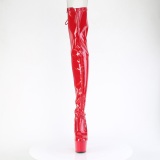 Lackleder 18 cm ADORE-3850 Rote overknee stiefel mit schnürung
