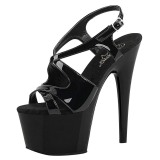 Lackleder 18 cm ADORE-730 Plateau Sandaletten mit High Heels