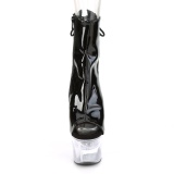 Lackleder 18 cm FLASH-1018-7 poledance stiefeletten mit LED plateau