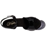 Lackleder 18 cm FLASHDANCE-709 stripper sandaletten mit LED licht