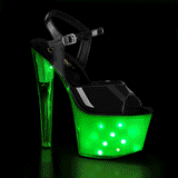 Lackleder 18 cm ILLUMINATOR-709 stripper sandaletten mit LED licht