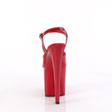 Lackleder 19 cm ENCHANT-709 rote pleaser schuhe high heel