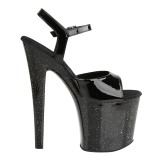 Lackleder 19 cm Pleaser TABOO-709MG glitter high heels schuhe