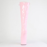 Lackleder 20 cm CRAZE-2023 Heelless damenstiefel pony heels rosa