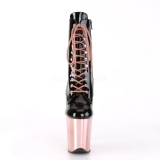 Lackleder 20 cm FLAMINGO-1020 Rosa Chrome Plateau Stiefeletten
