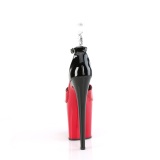 Lackleder 20 cm FLAMINGO-868 rote pleaser schuhe high heel