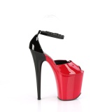 Lackleder 20 cm FLAMINGO-868 rote pleaser schuhe high heel