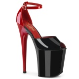 Lackleder 20 cm FLAMINGO-868 schwarze pleaser schuhe high heel