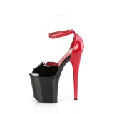 Lackleder 20 cm FLAMINGO-868 schwarze pleaser schuhe high heel