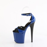Lackleder 20 cm FLAMINGO-884 blaue pleaser schuhe high heel