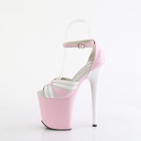 Lackleder 20 cm FLAMINGO-884 rosa pleaser schuhe high heel