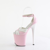 Lackleder 20 cm FLAMINGO-884 rosa pleaser schuhe high heel