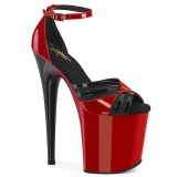 Lackleder 20 cm FLAMINGO-884 rote pleaser schuhe high heel