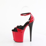 Lackleder 20 cm FLAMINGO-884 rote pleaser schuhe high heel