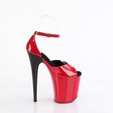 Lackleder 20 cm FLAMINGO-884 rote pleaser schuhe high heel