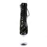 Lackleder 20 cm FLASH-1020-8 poledance stiefeletten mit LED plateau