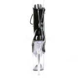 Lackleder 20 cm FLASH-1020-8 poledance stiefeletten mit LED plateau