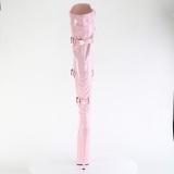 Lackleder 23 cm INFINITY-3028 overknee lackstiefel mit schnallen rosa