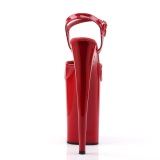 Lackleder 23 cm INFINITY-909 Rote pleaser extreme plateau high heels