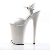 Lackleder 23 cm INFINITY-909 Weisse pleaser extreme plateau high heels