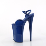 Lackleder 25,5 cm BEYOND-009 Blaue pleaser extreme plateau high heels