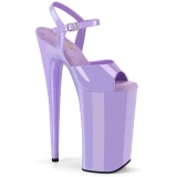 Lackleder 25,5 cm BEYOND-009 Lila pleaser extreme plateau high heels