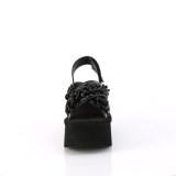 Lackleder 6,5 cm DemoniaCult FUNN-12 lolita emo plateau sandaletten