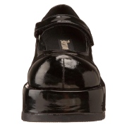 Lackleder 8,5 cm DemoniaCult DOLLIE-01 Schwarze mary jane pumps