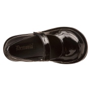 Lackleder 8,5 cm DemoniaCult DOLLIE-01 Schwarze mary jane pumps