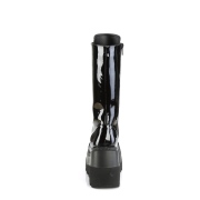 Lackleder plateaustiefel 11,5 cm SHAKER-72 gothic schnrstiefel damen schwarz