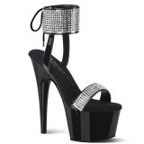 Lackleder strass 18 cm ADORE-770 pleaser high heels mit knöchelmanschette