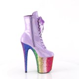 Lavendel glitter 20 cm FLAMINGO-1020HG exotic pole dance stiefeletten