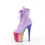 Lavender glitter 20 cm FLAMINGO-1020HG Exotic stripper ankle boots