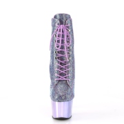 Lavender rhinestones 18 cm ADORE-1020CHRS pleaser high heels ankle boots