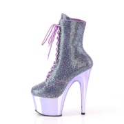 Lavender rhinestones 18 cm ADORE-1020CHRS pleaser high heels ankle boots