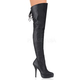 Leather 13,5 cm INDULGE-3011 Platform Thigh High Boots